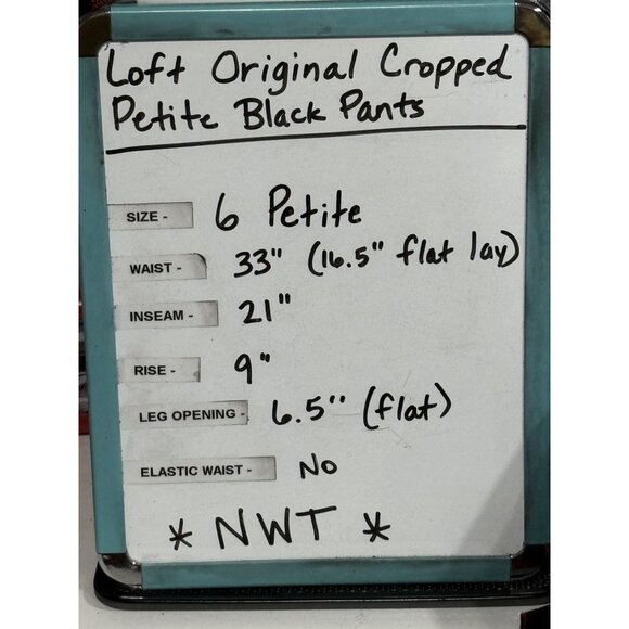 LOFT Women’s Original Cropped Pants Size 6 PETITE Black Straight Office Career - Picture 10 of 10